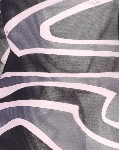 Pucci Semi Sheer Printed Long-sleeved High-neck Top In Multi