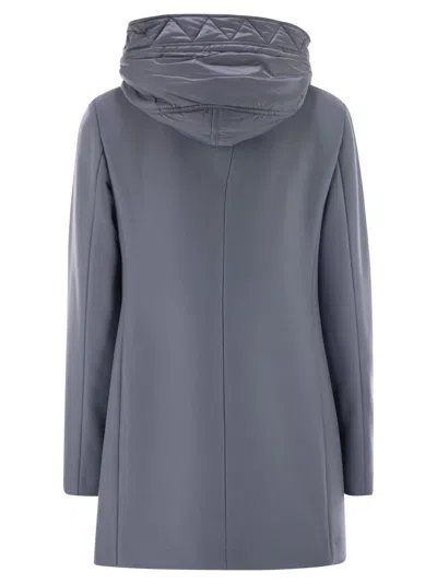 Fay Toggle Coat In Wool Cloth In Gray