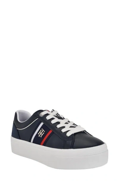 Tommy Hilfiger Banner Stripe Cupsole Sneaker In Blue