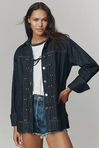 Aligne Denim Buttondown Shirt In Black