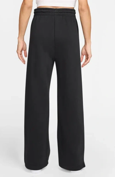 Nike Sportswear Phoenix High Waist Wide Leg Sweatpants In Black