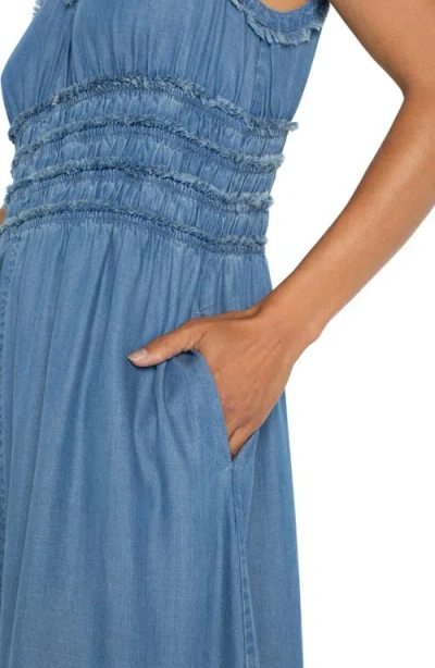 Liverpool Los Angeles Denim Maxi Dress In Delwood