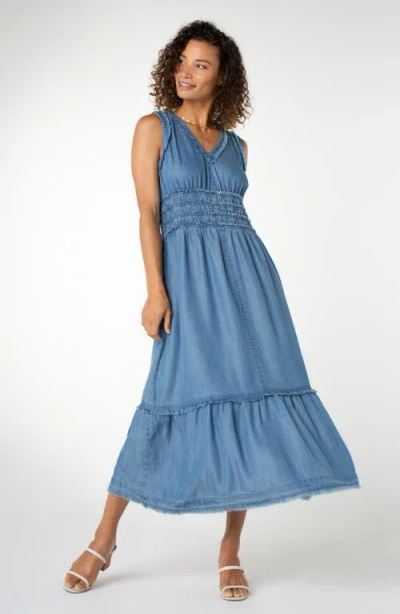 Liverpool Los Angeles Denim Maxi Dress In Delwood