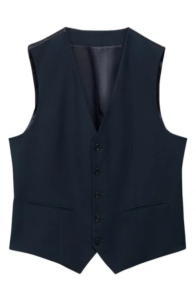 Mango Paris Superslim Fit Stretch Suit Vest In Gold