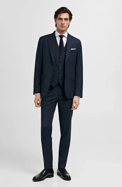 Mango Paris Superslim Fit Stretch Suit Vest In Gold