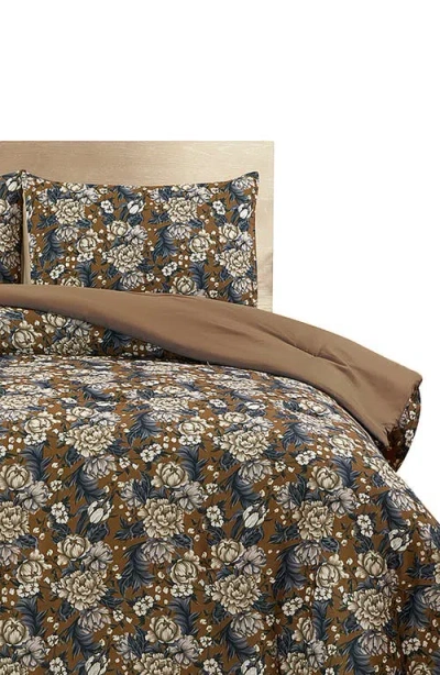 Scotch & Soda 3-piece Full/queen Floral Comforter & Sham Set In Brown