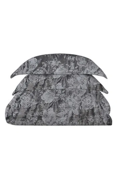 Scotch & Soda 3-piece King Floral Comforter & Sham Set In Gray