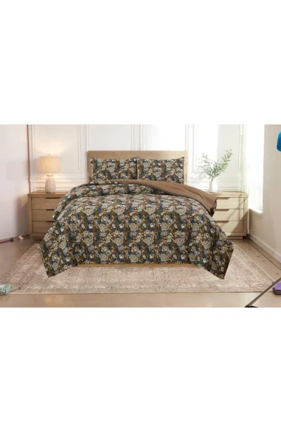 Scotch & Soda 3-piece Full/queen Floral Comforter & Sham Set In Brown