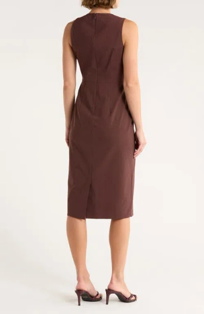 Theory Miyani Sevona Wool Blend Midi Sheath Dress In Multi