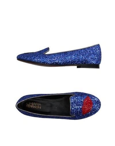 Shop Chiara Ferragni Loafers In Bright Blue
