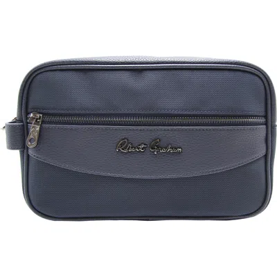 Robert Graham Skipper Faux Leather Dopp Kit In Blue