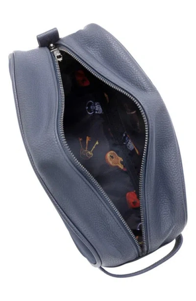 Robert Graham Skipper Faux Leather Dopp Kit In Blue