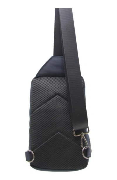 Robert Graham Howell Mixed Media Sling Bag In Blue