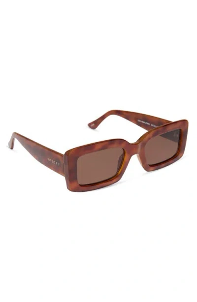 Diff Katie 52mm Gradient Rectangle Sunglasses In Brown