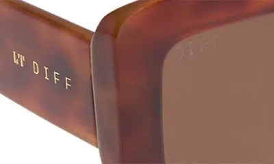 Diff Katie 52mm Gradient Rectangle Sunglasses In Brown