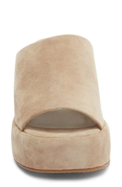 Steve Madden Shanton Platform Slide Sandal In Brown