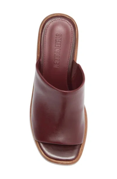Steve Madden Shanton Platform Slide Sandal In Burgundy