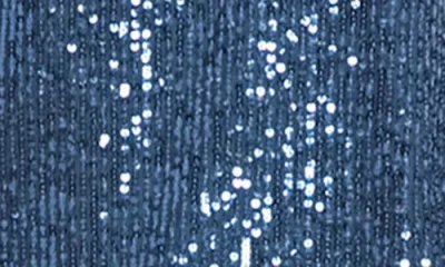 Muse Women's V-neck Sleeveless Sequin Tunic Top In Blue