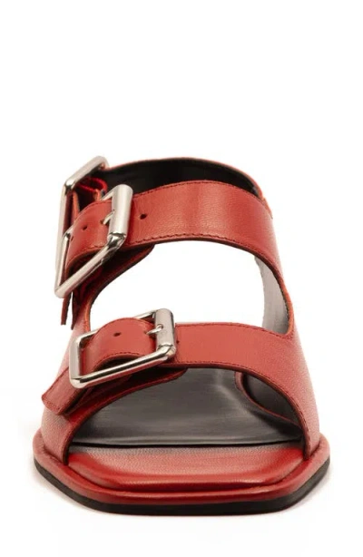 Off The Hook London Baker Buckle Sandal In Red