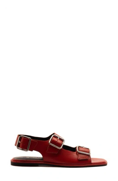 Off The Hook London Baker Buckle Sandal In Red