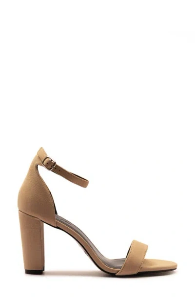 Off The Hook London Mayfair Mamba Block Heel Sandal In Brown