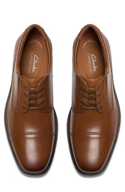 Clarks Wide Width Dresslite Cap Toe Oxford In Brown