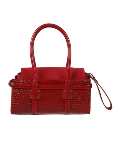 Dsquared2 Logo Stamp Twin Shoulder Bag In Red