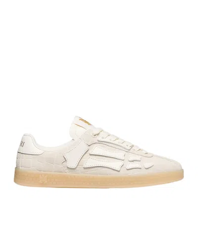Amiri Low Top Suede Sneakers In White