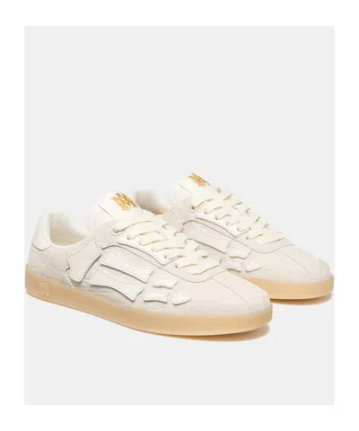 Amiri Low Top Suede Sneakers In White