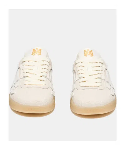 Amiri Low Top Suede Sneakers In White