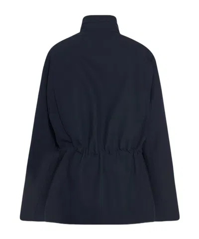 The Row Tanera Hooded Wool-gabardine Jacket In Blue