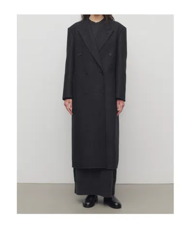 The Row Hariet Coat In Virgin Wool And Cashmere In Gray