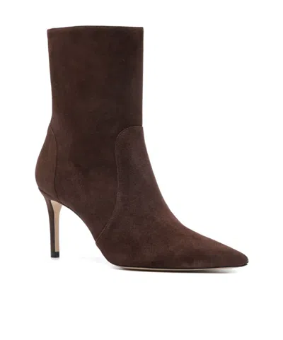 Stuart Weitzman 80mm Pointed-toe Zip Boots In Brown
