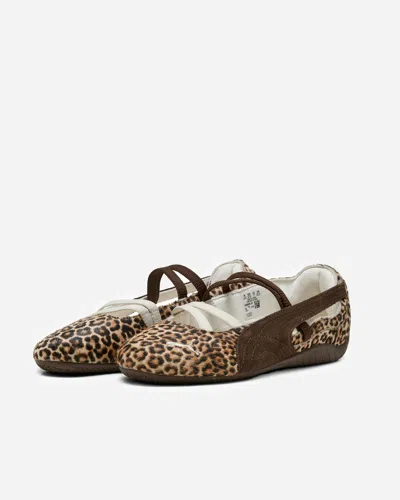 Puma Speedcat Genuine Calf Hair Ballet Sneaker In Animal Print