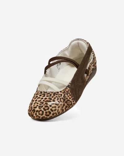 Puma Speedcat Genuine Calf Hair Ballet Sneaker In Animal Print