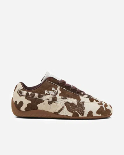 Puma Womens Cow Print Brown Speedcat Og Pony Hair Effect Trainers