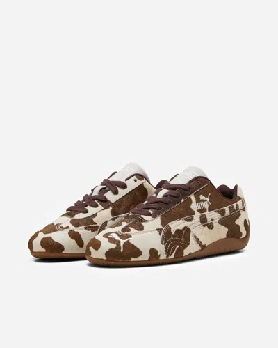 Puma Womens Cow Print Brown Speedcat Og Pony Hair Effect Trainers
