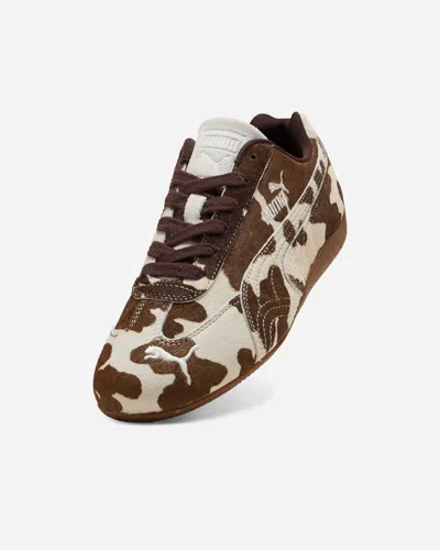 Puma Womens Cow Print Brown Speedcat Og Pony Hair Effect Trainers