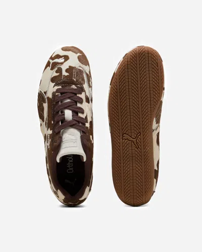 Puma Womens Cow Print Brown Speedcat Og Pony Hair Effect Trainers