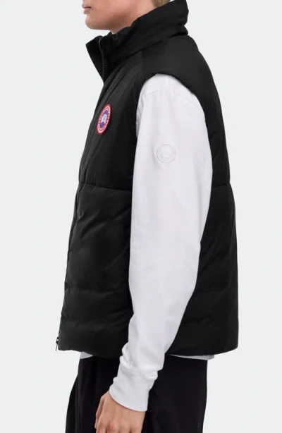 Canada Goose Padded High Collar Vest With Zipper Closure In Black