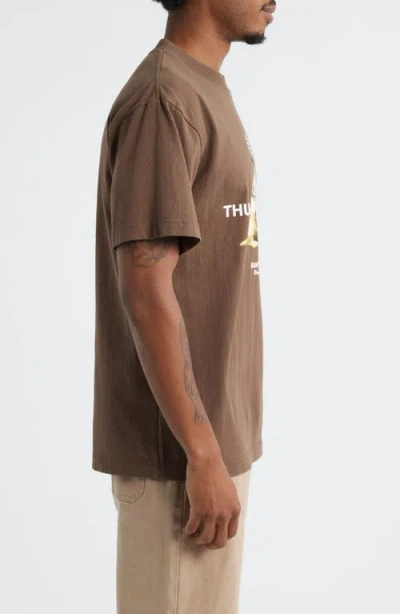 Santo Studio Thugs Need Helmets Graphic T-shirt In Brown