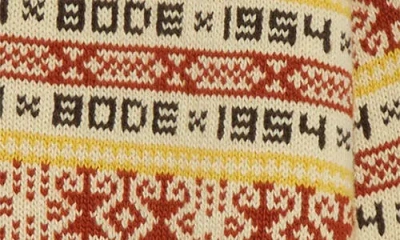 Bode Marzipan Jacquard-knit Wool Cardigan In Yellow