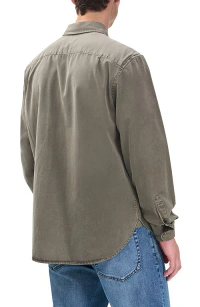 Rag & Bone Finch Cotton & Lyocell Button-up Overshirt In Brown