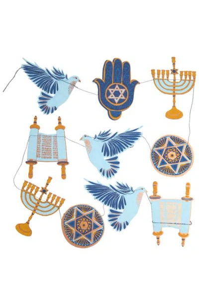East End Press Hanukkah Sewn Paper Garland In Multi