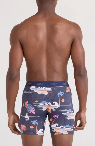 Saxx Quest Quick Dry Mesh Slim Fit Boxer Briefs In Gray