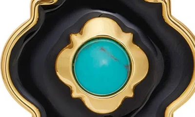 Lele Sadoughi Biltmore Button Stud Earrings In Black