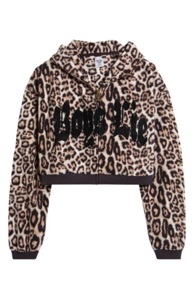 Boys Lie No One Likes A Cheetah Alex Hoodie In Brown