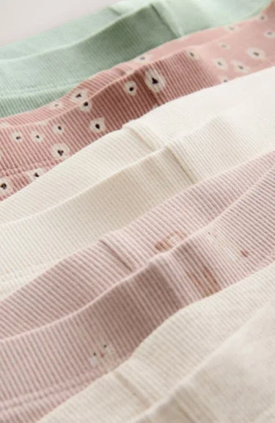 Next Kids' Assorted 5-pack Rib Leggings In Pink