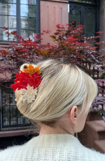 Solar Eclipse Maple Leaves Claw Clip In Multi