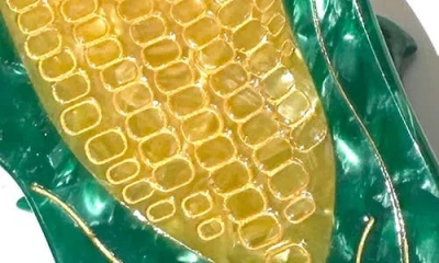 Solar Eclipse Corn Claw Clip In Silver